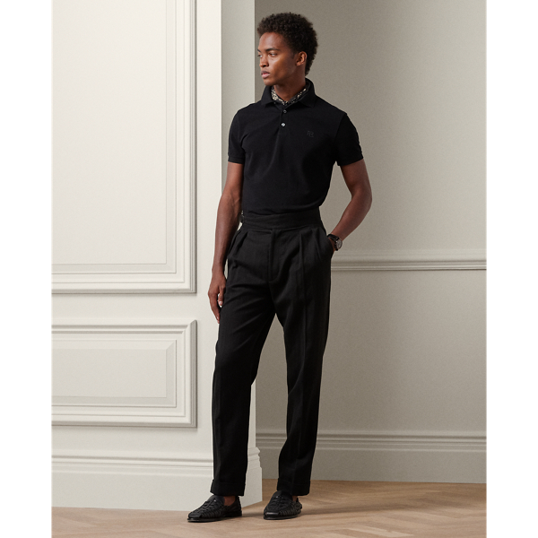 Classic Black Custom Slim Fit Piqu&eacute; Polo Shirt Purple Label 4