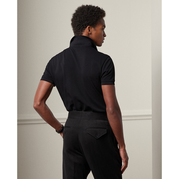 Classic Black Custom Slim Fit Piqu&eacute; Polo Shirt Purple Label 5