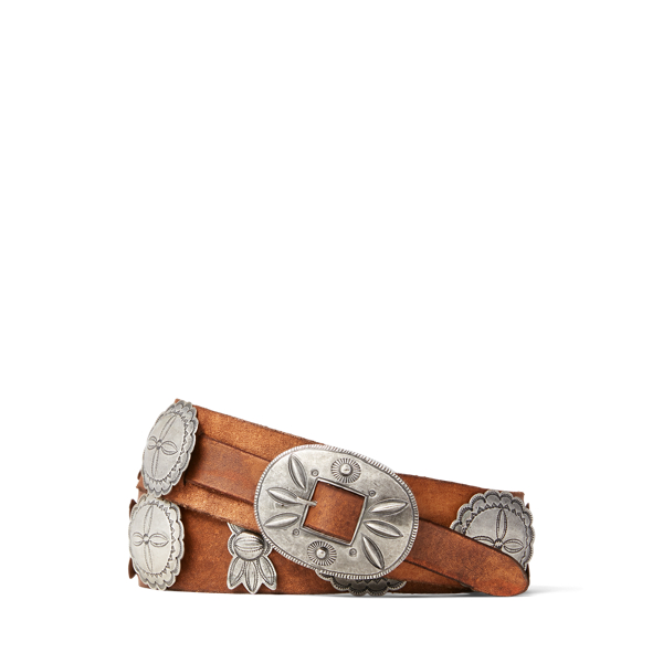 Leather Cast Concho Belt Ralph Lauren