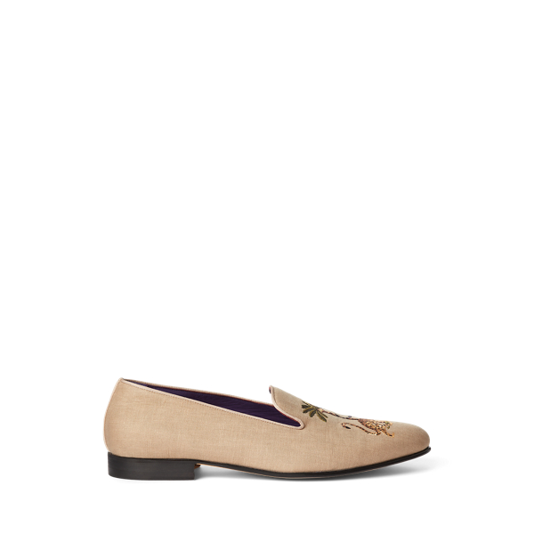 Bestickter Leinenslipper Alonzo Purple Label in 1