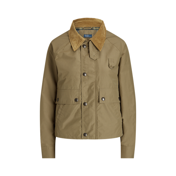 Kurze Utility-Jacke mit Baumwolle