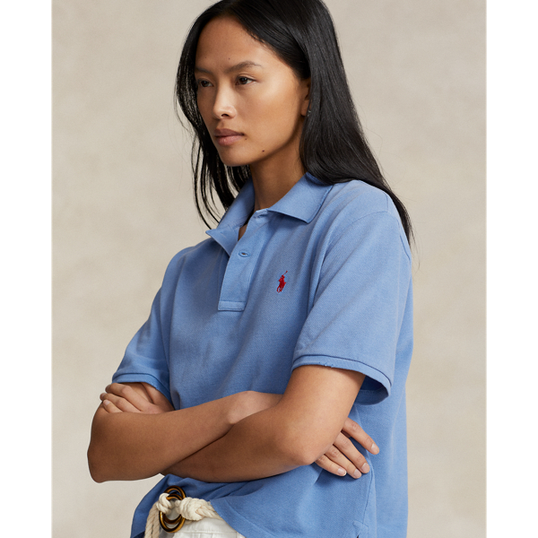 Polo Ralph Lauren 클래식핏 메시 폴로 셔츠 뉴 잉글랜드 블루 6