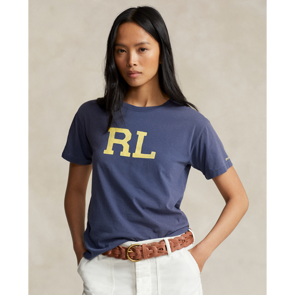 RL Logo Jersey T Shirt for Women Ralph Lauren JO