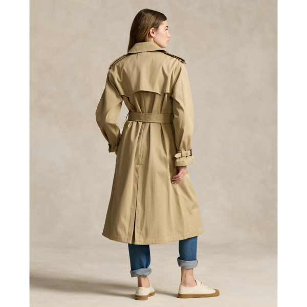 Double Breasted Twill Trench Coat for Women Ralph Lauren PA