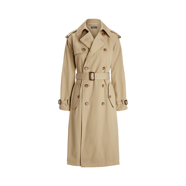 Double Breasted Twill Trench Coat for Women Ralph Lauren BE