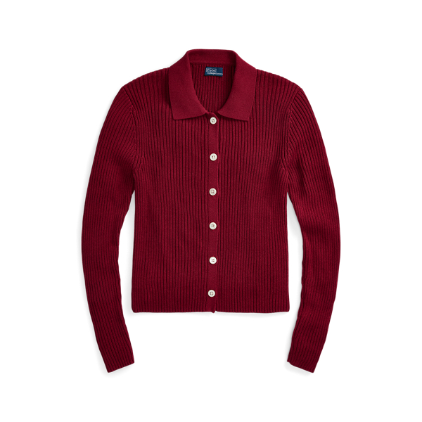 Gerippte Polo-Strickjacke mit Baumwolle Polo Ralph Lauren in 1