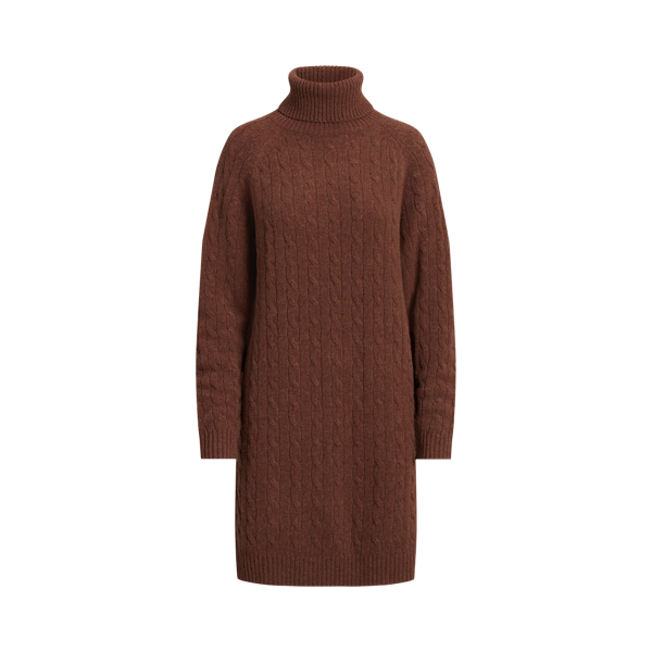 Cable Wool-Cashmere Roll Neck Dress Polo Ralph Lauren 1