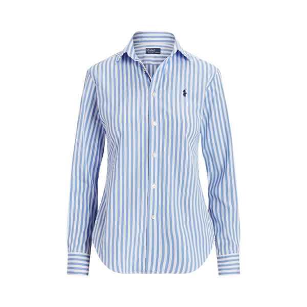 Camisa de algod&atilde;o &agrave;s riscas Polo Ralph Lauren em 1