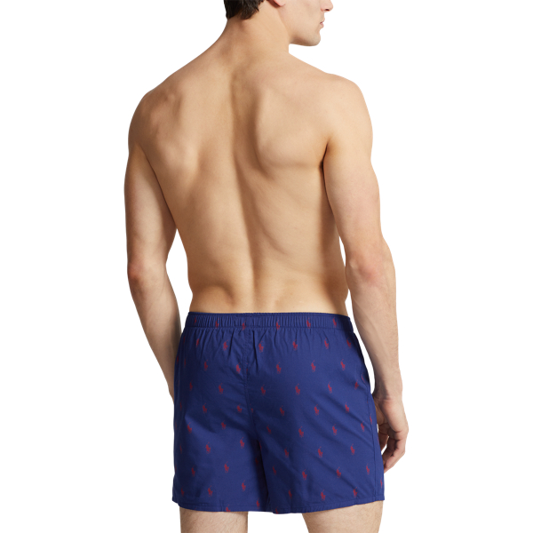 Heritage Royal/Red Classic Woven Cotton Pony Boxer Polo Ralph Lauren 3