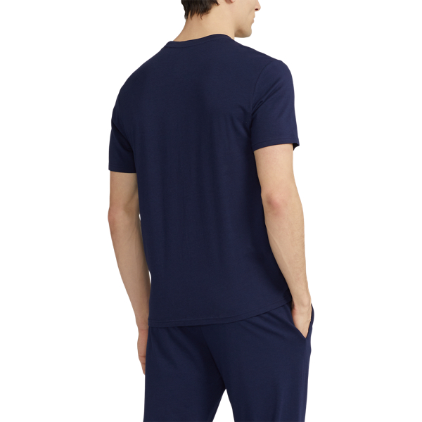Cruise Navy/Gold Bugle Logo Jersey Sleep Shirt Polo Ralph Lauren 4