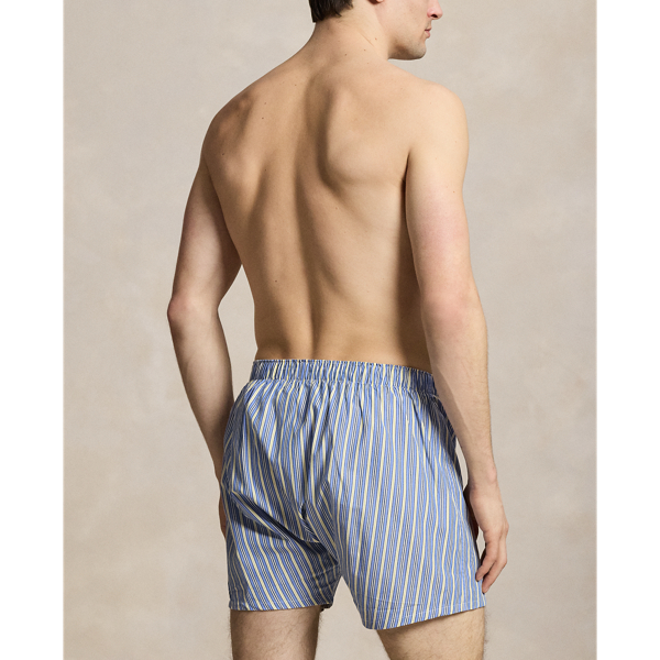 Navy/Blue Stripe Classic Woven Cotton Boxer 3-Pack Polo Ralph Lauren 4