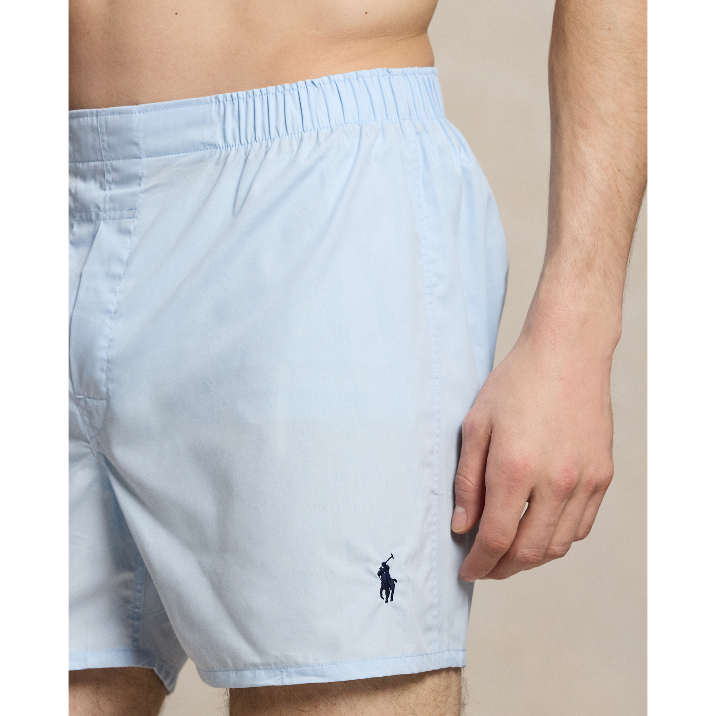 Polo Ralph Lauren Classic Woven Cotton Boxer 3-Pack, цвет: Синий / Белый — фото 2