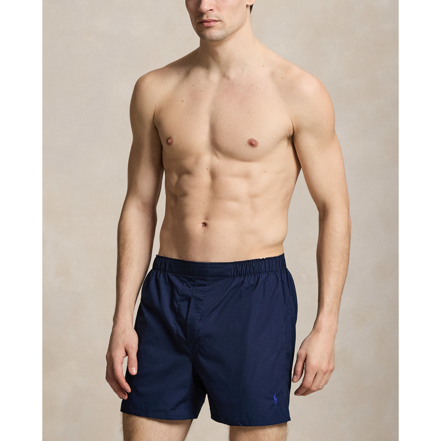 Polo Ralph Lauren Classic Woven Cotton Boxer 3-Pack, цвет: Синий / Белый — фото 5