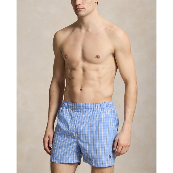 White/Plaid Classic Woven Cotton Boxer 3-Pack Big & Tall 6