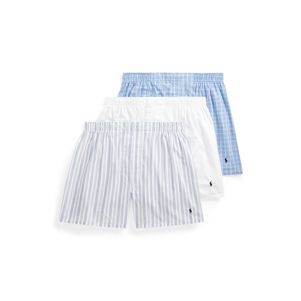 White/Plaid Classic Woven Cotton Boxer 3-Pack Big & Tall 1