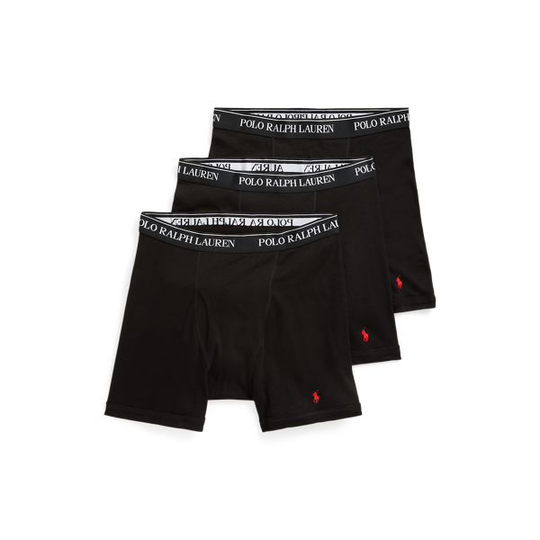 Black Cotton Wicking Boxer Brief 3-Pack Polo Ralph Lauren 1