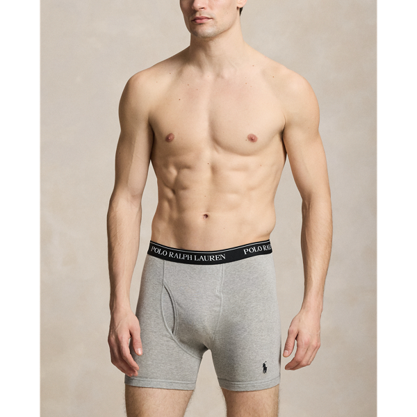Grey/Red/Black Cotton Wicking Boxer Brief 3-Pack Polo Ralph Lauren 2