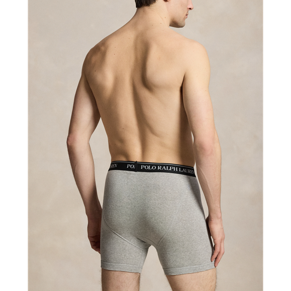 Grey/Red/Black Cotton Wicking Boxer Brief 3-Pack Polo Ralph Lauren 4