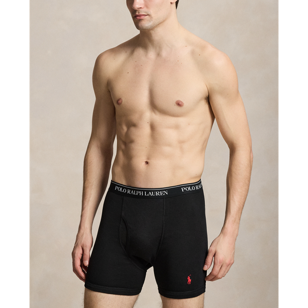 Grey/Red/Black Cotton Wicking Boxer Brief 3-Pack Polo Ralph Lauren 6