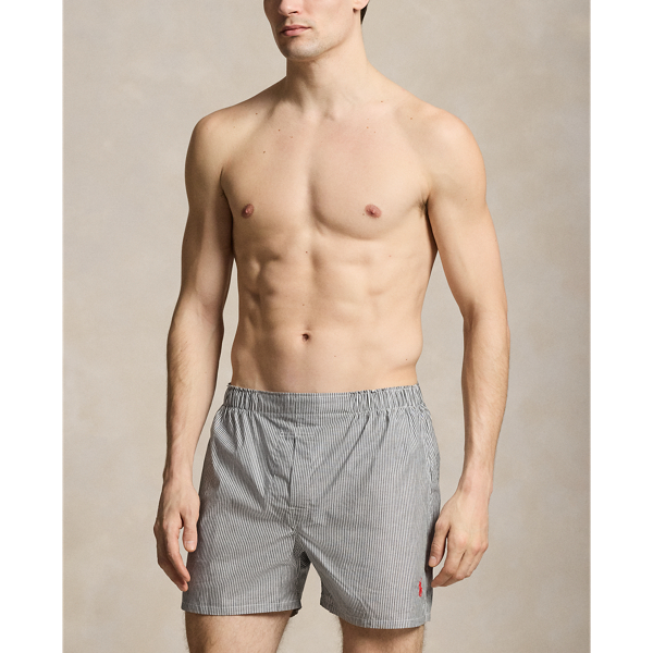 Grey/Blue Classic Woven Cotton Boxer 5-Pack Polo Ralph Lauren 2
