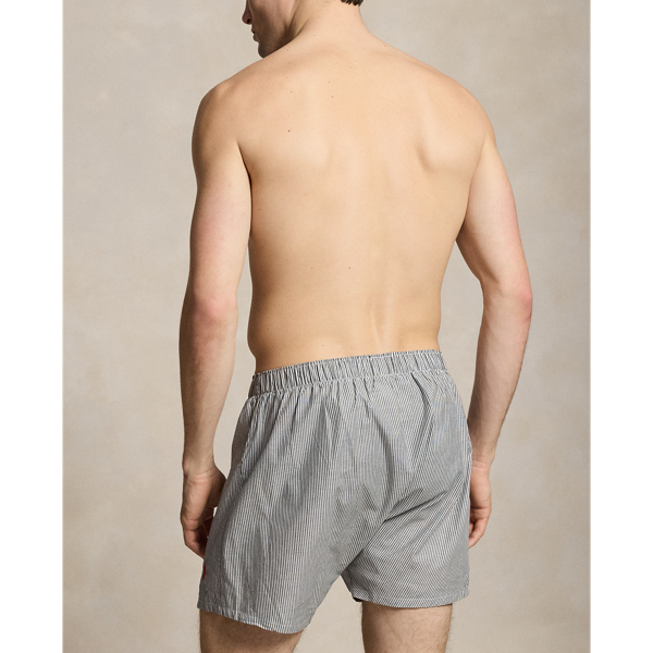 Grey/Blue Classic Woven Cotton Boxer 5-Pack Polo Ralph Lauren 4