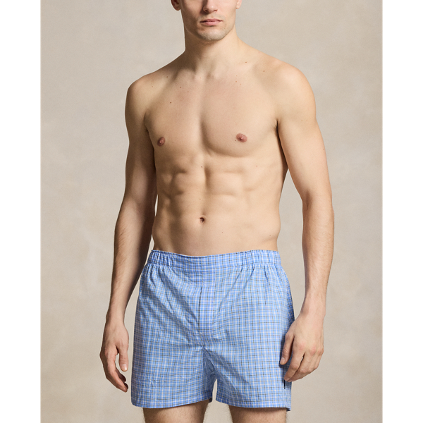 Grey/Blue Classic Woven Cotton Boxer 5-Pack Polo Ralph Lauren 6
