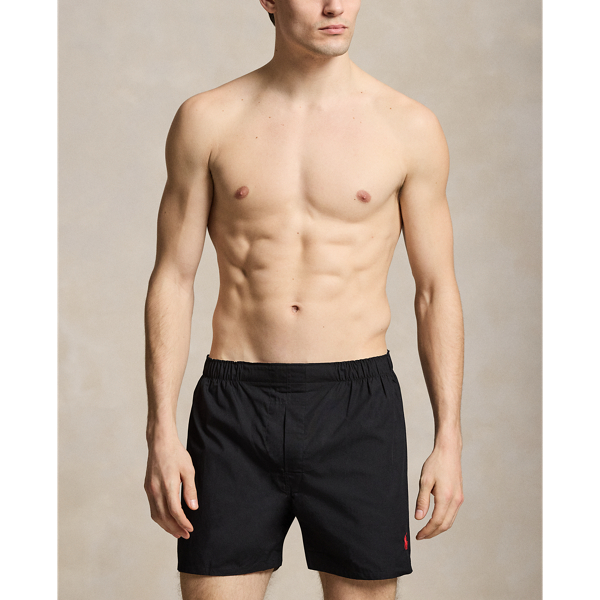 Grey/Blue Classic Woven Cotton Boxer 5-Pack Polo Ralph Lauren 8