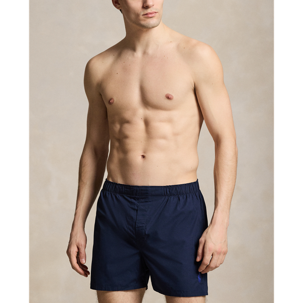 Blue Assorted Classic Woven Cotton Boxer 5-Pack Polo Ralph Lauren 5
