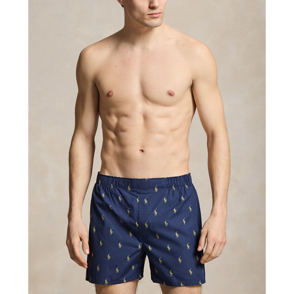 Blue Assorted Classic Woven Cotton Boxer 5-Pack Polo Ralph Lauren 6