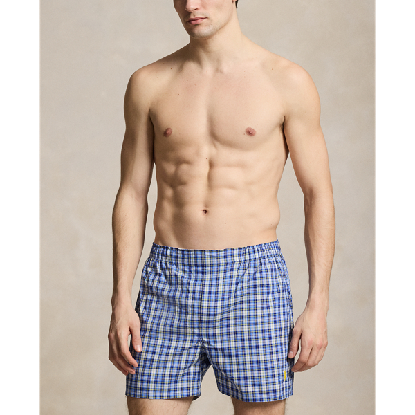 Blue Assorted Classic Woven Cotton Boxer 5-Pack Polo Ralph Lauren 8