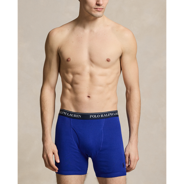 Blue/Grey/Red Cotton Wicking Boxer Brief 5-Pack Polo Ralph Lauren 2