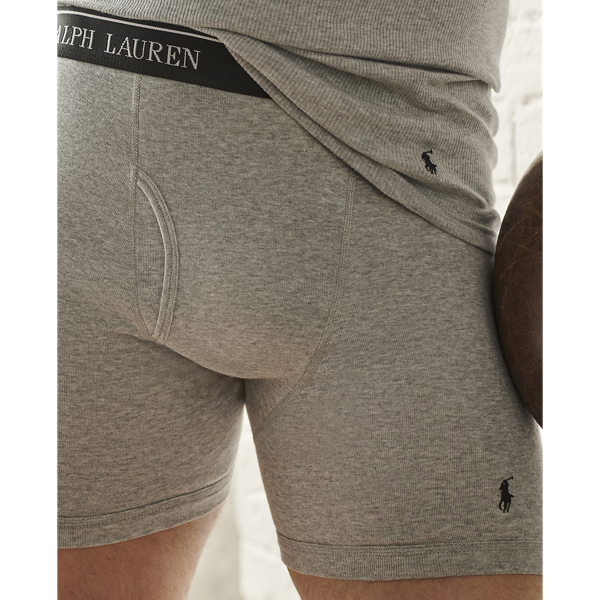 Blue/Grey/Red Cotton Wicking Boxer Brief 5-Pack Polo Ralph Lauren 11