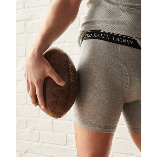 Blue/Grey/Red Cotton Wicking Boxer Brief 5-Pack Polo Ralph Lauren 12