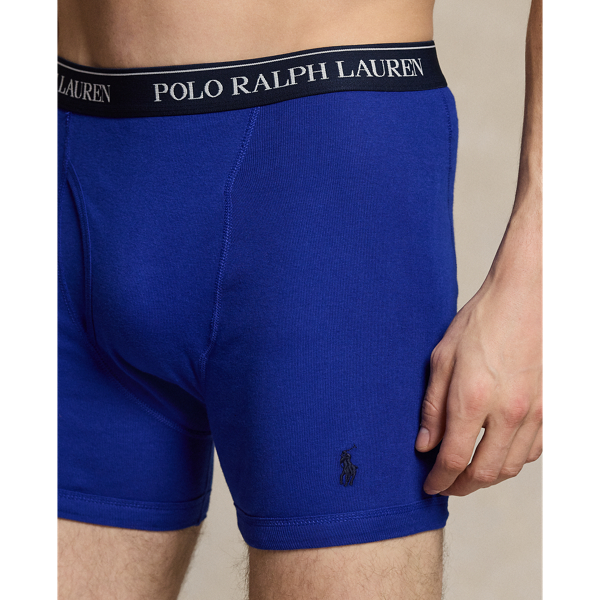 Blue/Grey/Red Cotton Wicking Boxer Brief 5-Pack Polo Ralph Lauren 3