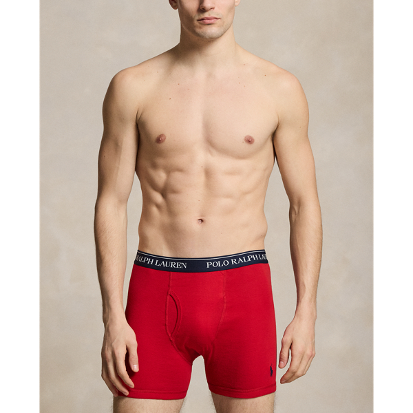 Blue/Grey/Red Cotton Wicking Boxer Brief 5-Pack Polo Ralph Lauren 6