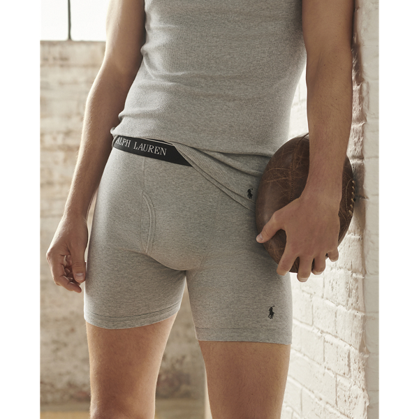 Blue/Grey/Red Cotton Wicking Boxer Brief 5-Pack Polo Ralph Lauren 10