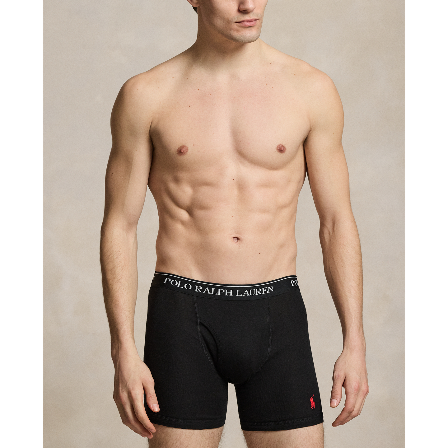Трусы-боксеры Wicking для мужчин, хлопок, 5 шт. — Ralph Lauren, цвет: Чёрный — фото 1