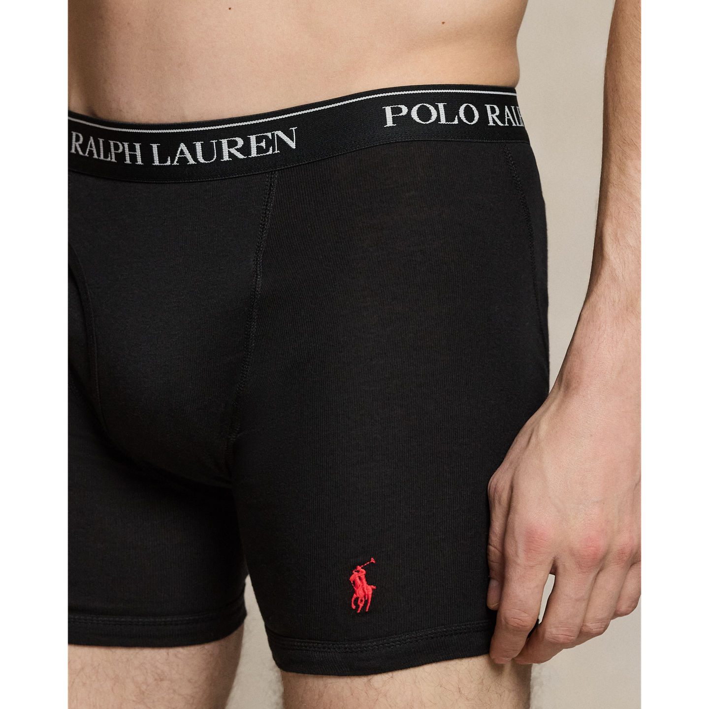 Трусы-боксеры Wicking для мужчин, хлопок, 5 шт. — Ralph Lauren, цвет: Чёрный — фото 3
