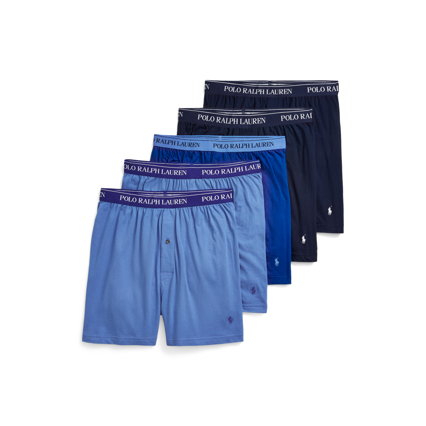 Трусы-боксеры Classic Wicking для мужчин, 5 шт. — Ralph Lauren, цвет: Синий — фото 5