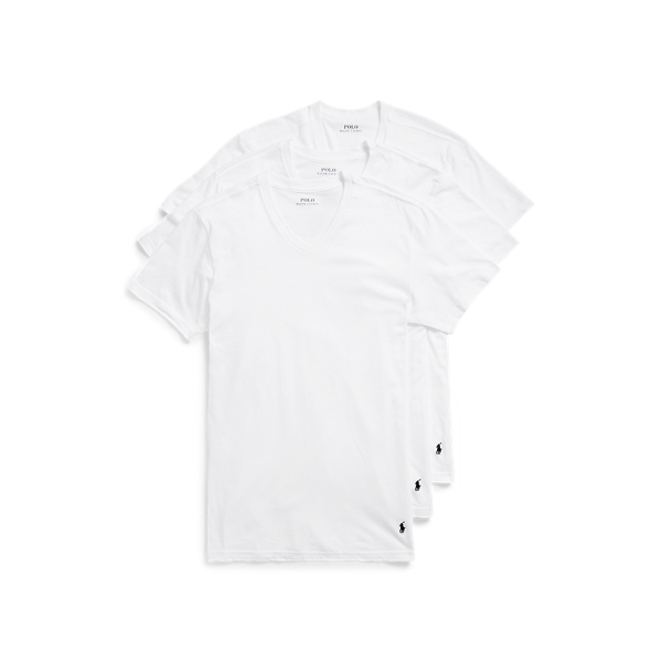 White Classic Fit Wicking V-Neck 3-Pack Polo Ralph Lauren 1