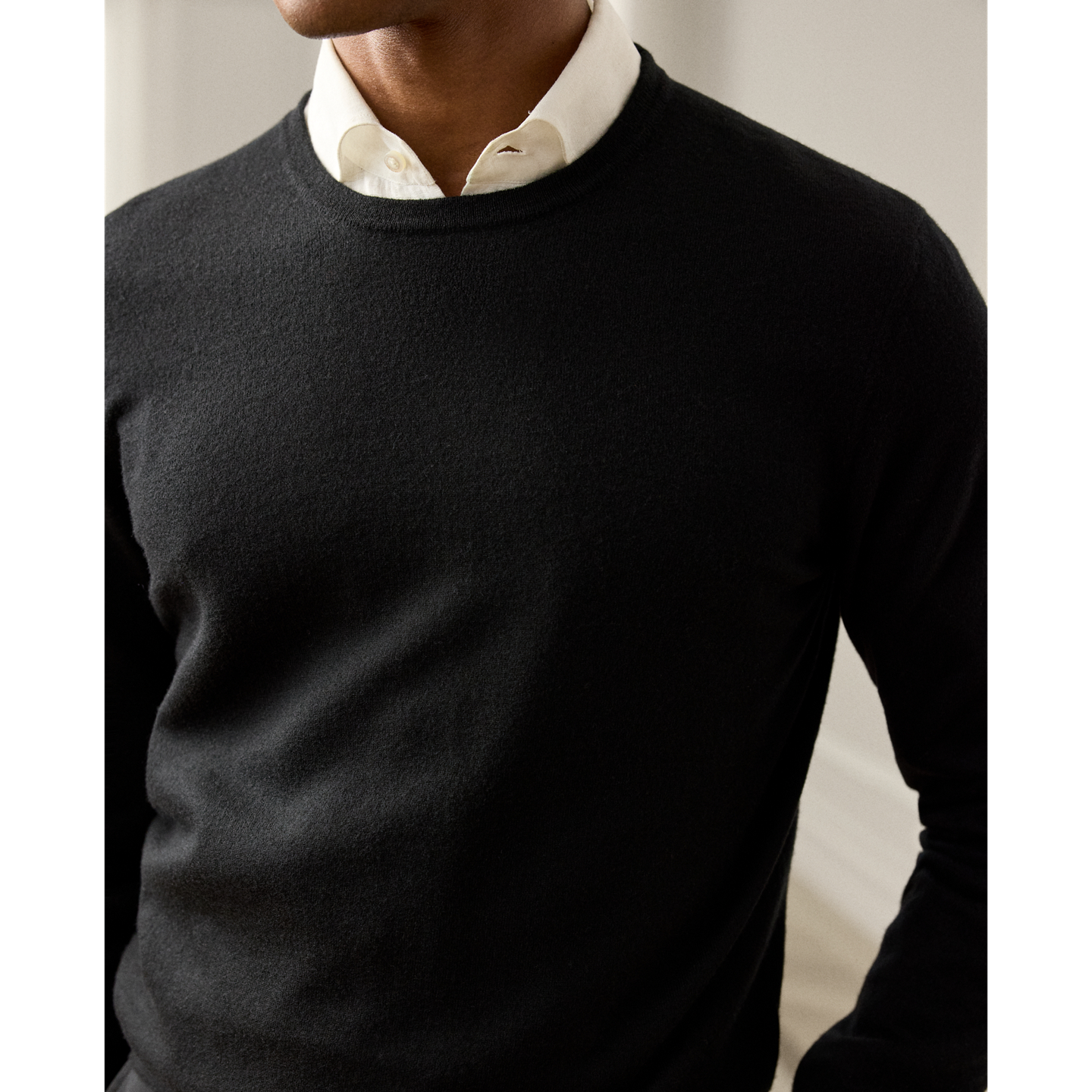 Мужской свитер Ralph Lauren Cashmere Crewneck, цвет: Чёрный — фото 3