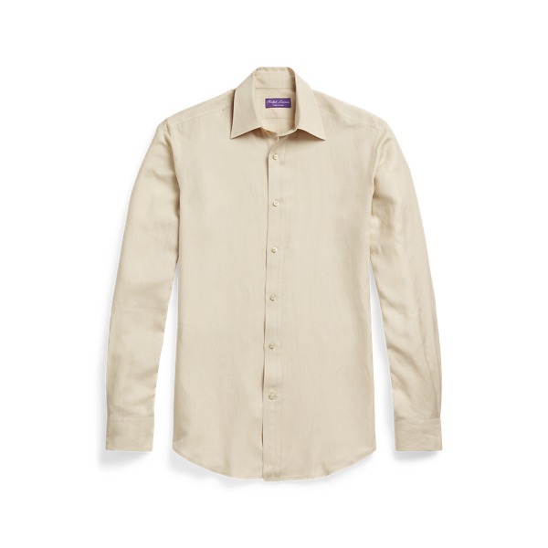 Silk-Linen Canvas Shirt Purple Label 1