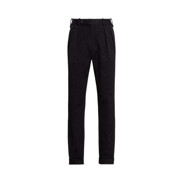 Pantalon en serg&eacute; de lin et coton Purple Label en 1