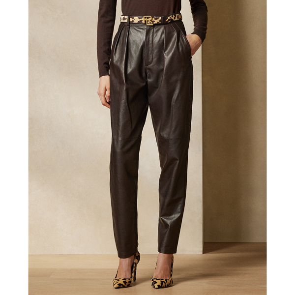 Brown Rogers Lambskin Pant Ralph Lauren Collection 4