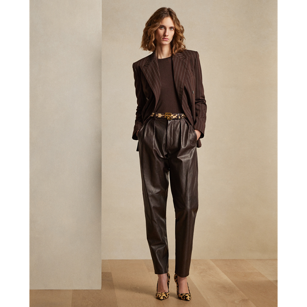 Brown Rogers Lambskin Pant Ralph Lauren Collection 1