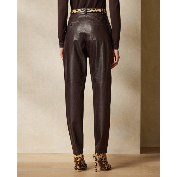 Brown Rogers Lambskin Pant Ralph Lauren Collection 5