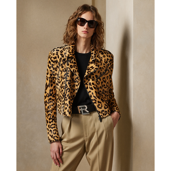 Bevelyn Leopard Print Haircalf Jacket