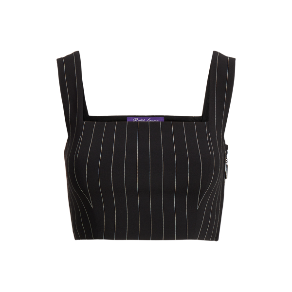 Cenza Pinstripe Cropped Blouse Ralph Lauren Collection 1