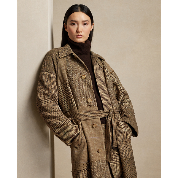 Patchwork-Mantel Teegan aus Tweed Ralph Lauren Collection in Multi 3
