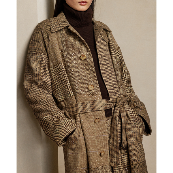 Patchwork-Mantel Teegan aus Tweed Ralph Lauren Collection in Multi 5